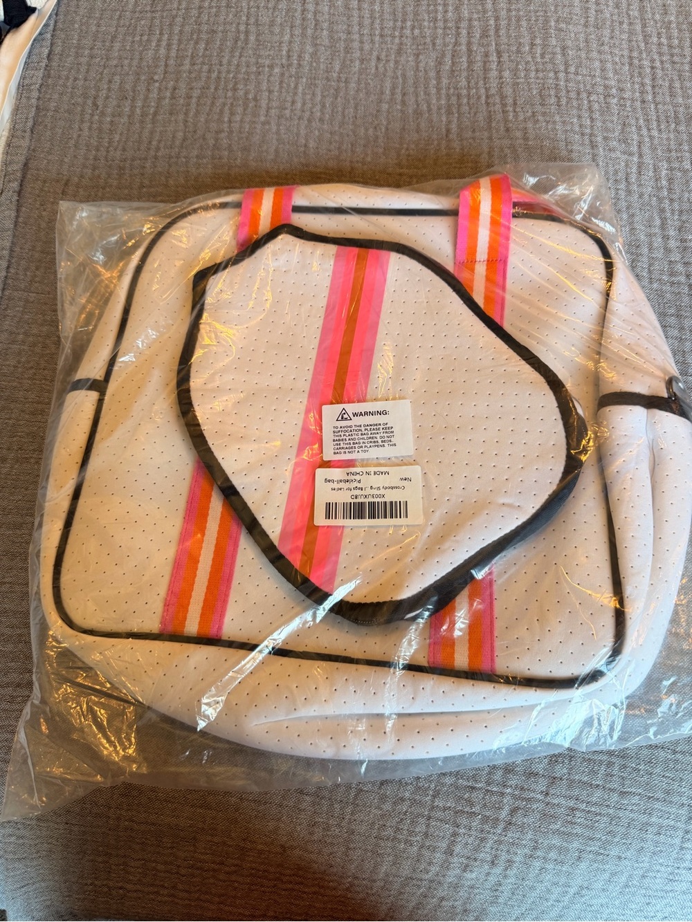 Pickleball bag brand new with Pink & Orange Stripes